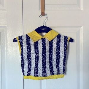 Yellow, black & white dance costume (top and bottom).  Perfect for jazz/hip hop.